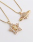 Fashion Five-pointed Star Copper Inlaid Zirconium Five-pointed Star Necklace