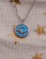 Fashion Black (gold Coloren Chain) Bronze Diamond Drop Oil Moon Star Necklace