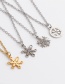 Fashion Rigid Color+o Sub-chain-3 Cut Christmas Snowflake Necklace