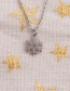 Fashion Rigid Color+o Sub-chain-2 Cut Christmas Snowflake Necklace
