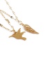 Fashion Gold Coloren-2 Titanium Steel Bird Necklace