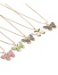 Fashion Blue Copper Drop Oil Butterfly Necklace