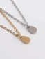 Fashion Rigid Color+o Sub-chain Stainless Steel Drop-shaped Necklace