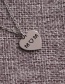 Fashion Rigid Color+o Sub-chain Stainless Steel Peach Heart Letter Necklace