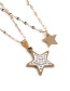 Fashion 2# Stainless Steel Full Diamond Star Necklace