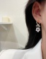 Fashion Gold Color Asymmetrical Zirconium Bear Pearl Earrings