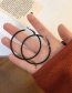 Fashion Black Alloy Circle Ear Ring