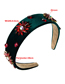 Fashion Black And White Flannel Inlaid Wide-brimmed Headband