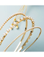 Fashion Pearl Alloy Diamond And Pearl Three-layer Headband