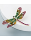 Fashion Color Alloy Diamond Dragonfly Brooch