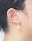 Fashion C (white Love) Copper Diamond Earrings