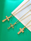 Fashion C Copper Inlaid Zirconium Cross Necklace