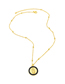 Fashion Black Geometric Dripping Virgin Mary Necklace