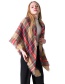 Fashion Army Green Cashmere Plus Double-sided Plaid Scarf