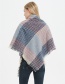 Fashion 015 Grid Gray Thickened Double-sided Plaid Bristle Scarf