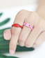 Fashion Red Dripping Pig Nose Bracelet Open Ring