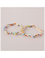Fashion Color Rice Bead Metal Winding Earrings