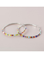 Fashion Color Colorful Rice Beads Ring Earrings