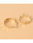 Fashion Gold Color Geometric Hollow C-shaped Earrings