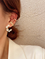 Fashion Oval Pearl C-shaped Earrings