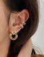 Fashion Gold Color Three-dimensional Ring Earrings