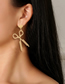 Fashion Gold Color Alloy Round Bead Scissors Earrings