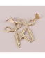 Fashion Gold Color Alloy Round Bead Scissors Earrings