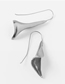 Fashion Silver Color Alloy Three-dimensional Leaf Earrings