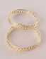 Fashion Gold Color Alloy Geometric Hollow Chain Earrings