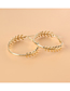Fashion Gold Color Metal Ring Leaf Hollow Ear Ring