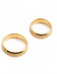 Fashion Gold Color Stainless Steel Frosted Wide Brim Ring