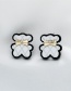 Fashion White Earrings Alloy Bow Bear Earrings