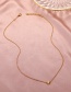 Gold Color Color Copper Geometric Love Necklace