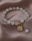 White Opal Beaded Bracelet
