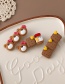 Square Clay Bear Biscuit Hairpin