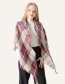 Fashion 14 Red And Black Color Grid Cashmere Double-sided Colorful Plaid Triangle Scarf