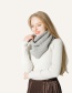 Fashion White Wool Knitted Pullover Scarf