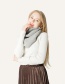 Fashion White Wool Knitted Pullover Scarf
