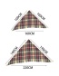 Fashion Rice Gray Cashmere Check Triangle Scarf