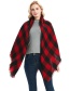 Fashion Black And White Cashmere Red And Black Plaid Scarf