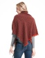 Fashion 04#red Polyester Bristle Color-blocking Triangle Scarf