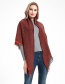 Fashion 06#red Polyester Bristle Color-blocking Triangle Scarf