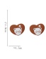 Fashion A Pair Of S925 Bear Earrings Alloy Animal Love Ear Studs