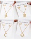 Fashion R Stainless Steel 26 Letter Necklace And Earring Set