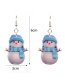Fashion Blue Snowman Christmas Acrylic Snowman Earrings