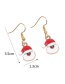 Fashion Red Alloy Drip Oil Santa Earrings
