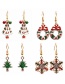 Fashion Color Bells Christmas Alloy Drop Oil Christmas Tree Snowflake Snowman Earrings