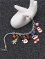 Fashion Santa Claus Lobster Clasp Christmas Agate Beaded Bracelet