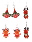Fashion Clown Christmas Acrylic Elk Clown Earrings