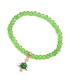 Fashion Green Christmas Tree Cutaway Crystal Christmas Beaded Bracelet